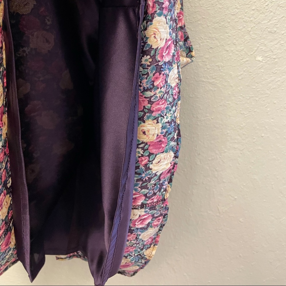 Flower Pattern Mini Dress (Fully Lined) - image 4